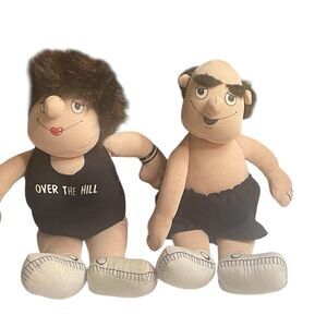 Vintage Russ Berrie Over the Hill Plush Couple Set